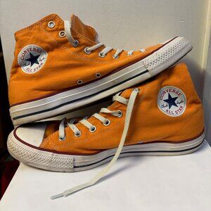 Converse Chuck Taylor All-Star High Top Mens 12 Womens 14 Orange Shoes Sneakers